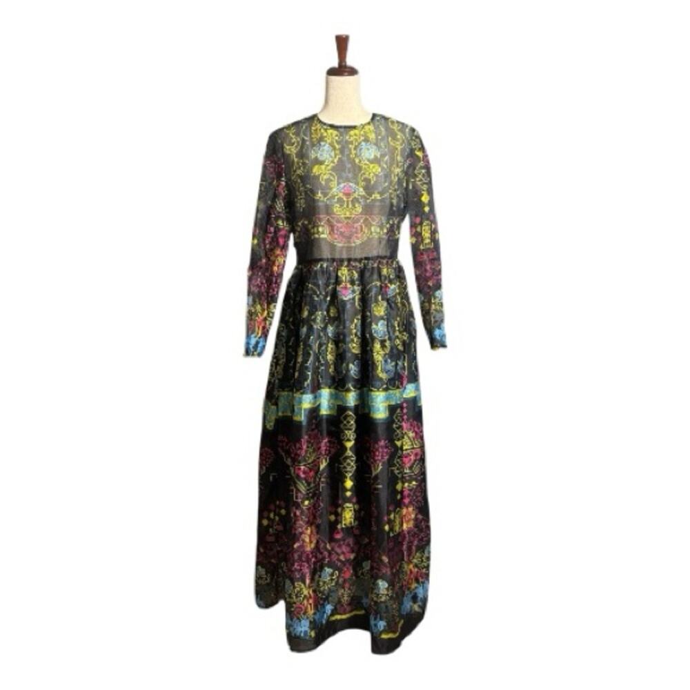 Zaful Sheer Multicolor Long Sleeve Dress Size XL S0378